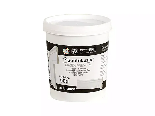 Massa Premium Santa Luzia 90 gramas branca - usado para calafetar entre as barras