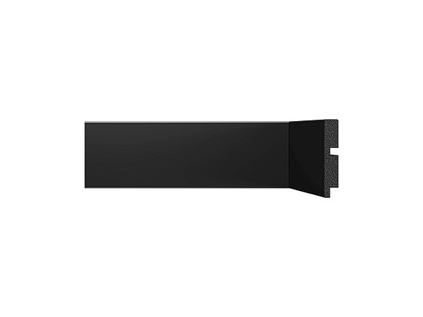 Rodapé 3451 preto de poliestireno com 7 cm de altura Santa Luzia - Preço da barra com 2,40 m