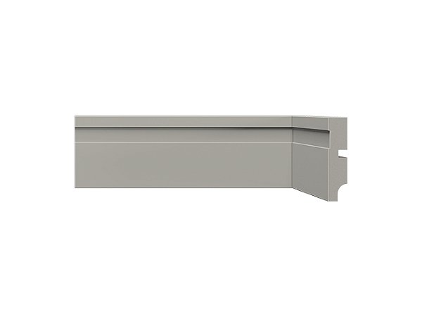 Rodapé 456 cinza glacial de poliestireno com 7 cm de altura Santa Luzia - Preço da barra com 2,40 ml