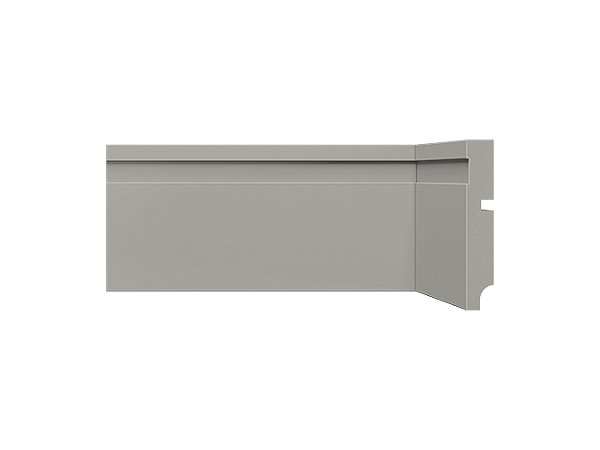 Rodapé 457 cinza glacial de poliestireno com 10 cm de altura Santa Luzia - Preço da barra com 2,40 ml