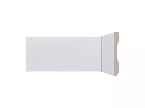 Santa Luzia Rodapé 10cm Branco em poliestireno LEV 101 sem friso- preço da barra com 2,40 ml