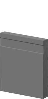 Guarnição e Rodapé em Poliestireno Arquitech 10cm de altura com friso 41010 Cinza Urbano - preço da Barra com 2,25