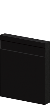 Guarnição e Rodapé em Poliestireno Arquitech 10cm de altura com friso 41010 Preto Vulcano - preço da Barra com 2,25