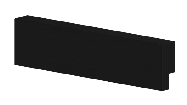 Rodapé em Poliestireno Arquitech 3cm 50003 Preto sem friso