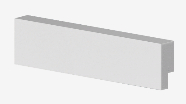 Rodapé em Poliestireno Arquitech 3cm 50003 Branco sem friso