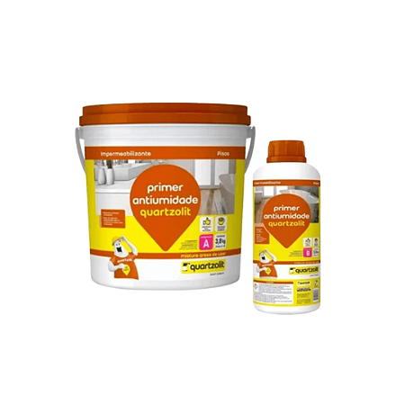 Primer RU Antiumidade Quartzolit 2,5 kgs e Catalisador 1,3 Kgs