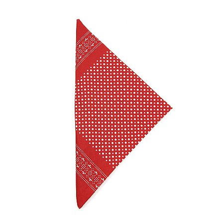 Lenço Tipo Bandana Vermelho com Bolinhas