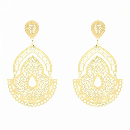 Maxi Brinco Dourado Arabescos