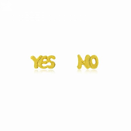 Brinco YES e NO Dourado
