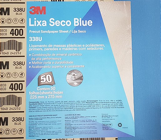 Lixa Seca Blue 400 3M 50 unidades