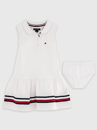Vestido Infantil Bebê Tommy Hilfiger Branco Rodado - Koltrim Kids - Loja de  Roupas importadas para bebê e kids