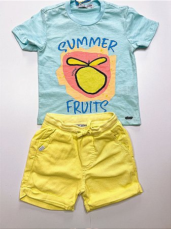 Roupa de Menino Bebê Shorts Sarja e Camiseta - Marca Oliver - Koltrim Kids  - Loja de Roupas importadas para bebê e kids