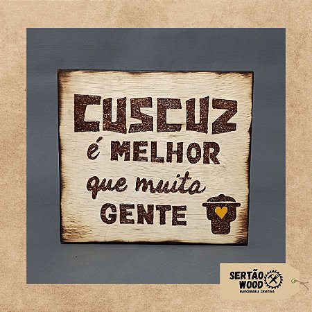 Placa Decorativa Cuscuz