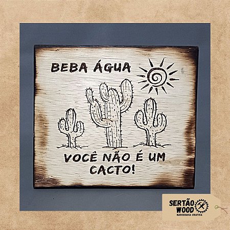 Placa Decorativa Beba Água