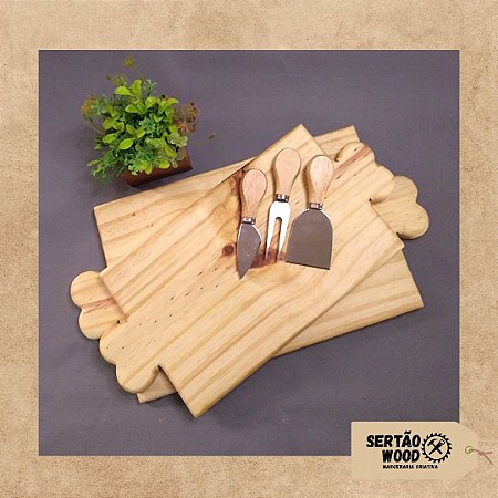 Tábuas de Servir com facas para queijo (Dupla)