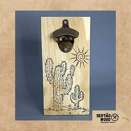 Abridor de Garrafas Magnético de Parede Cacto