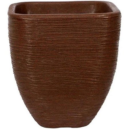 Vaso Sextavado Nice 28cm Café/Bege - Afort