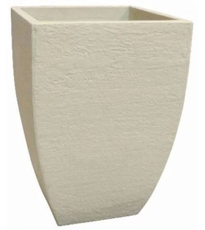 VASO QUADRADO MODERNO 48CM CIMENTO JAPI
