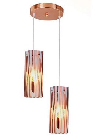 PENDENTE MIRAGE ZEBRA 10X10X27 2L E27