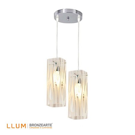 PENDENTE MIRAGE ZEBRA FOSCO 10X10X27 2L E27