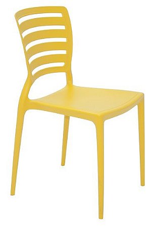 CADEIRA SOFIA ENCOSTO VAZADO HORIZ.AMARELO