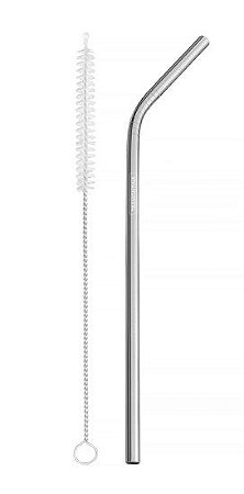 JOGO 1 CANUDO ACO INOX COM ESCOVA