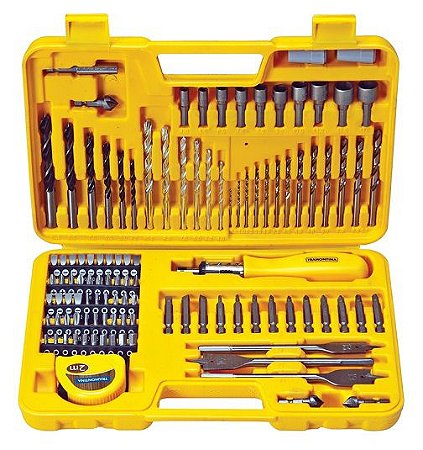 JOGO DE BROCA E PONTEIRA 110 PCS