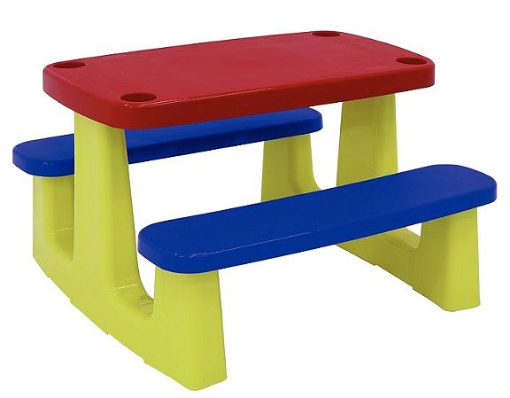 MESA PIC-NIC VERMELHO/AZUL