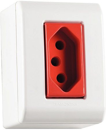 TOMADA 2P+T 20A/250V VERMELHO