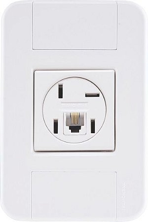 TOMADA P/ TELEFONE 4P RJ LINHA TABLET BRANCO