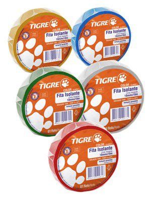 FITA ISOLANTE TIGRE VERMELHO 10MM