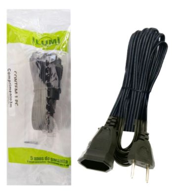 PROLONGADOR PARALELO 10A 250V 3M PRETO
