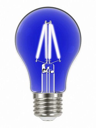 LAMPADA LED FILAMENTO COLOR A60 AZUL TASCHIBRA