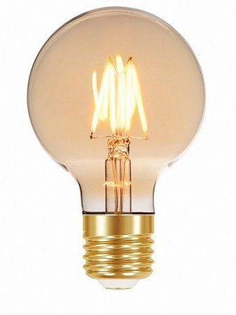 LAMP LED FIL VINTAGE DIM GLOBO G80 4W 220V AMBAR