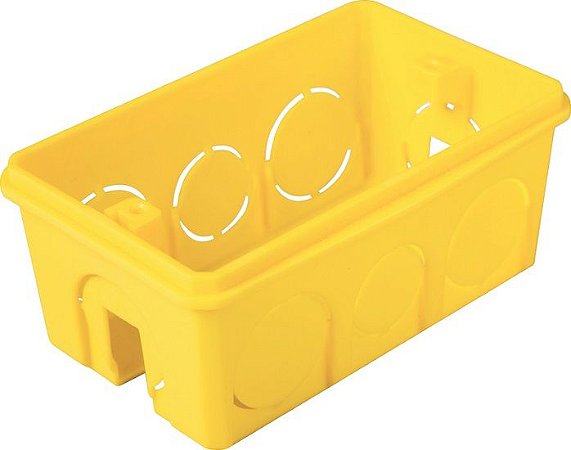 CAIXA EMBUTIR 4X2 RETANGULAR AMARELA
