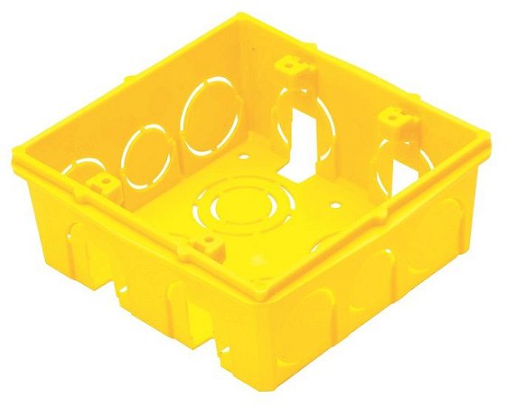 CAIXA DE EMBUTIR 4X4 AMARELA
