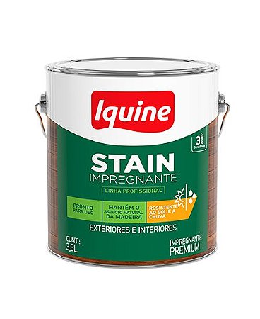 VERNIZ IQUINE STAIN IMPREGNANTE INCOLOR 3,6L