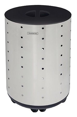 CESTO DE ROUPA INOX C/TP.BELLA PRETA65KG