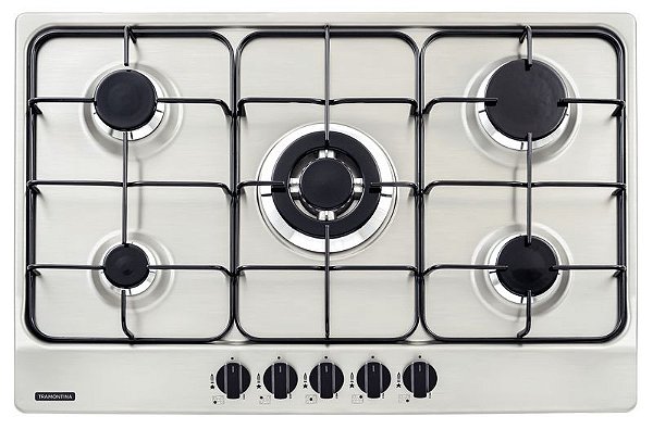 COOKTOP GAS INOX NEW PENTA 5GXTRI75