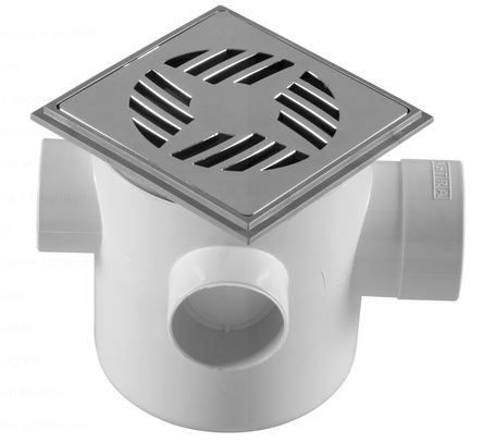 CAIXA SIF.QUAD.CROMADA 10X12CM 3 ENTRADA
