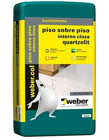 ARGAMASSA QUARTZOLIT PISO SOBRE PISO 15KG