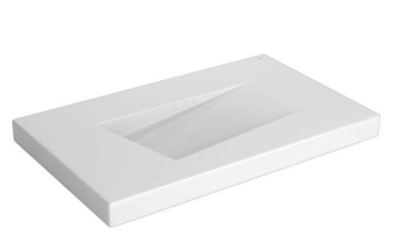 CUBA RETANGULAR SOB. C/VALVULA 760X460MM BRANCO GE