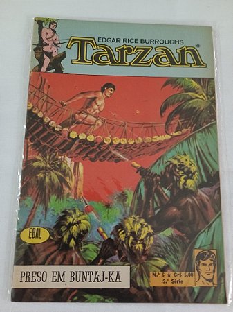 TARZAN nº  06 - 5ª série - 1977 - Ed Ebal