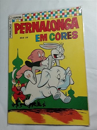 PERNALONGA EM CORES nº 01 / EDITORA EBAL - ANO 1971