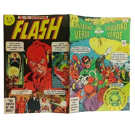 2 EM 1 - INVICTUS nº 15 ( FLASH & LANTERNA E ARQUEIRO VERDE ) - EBAL ano 1979