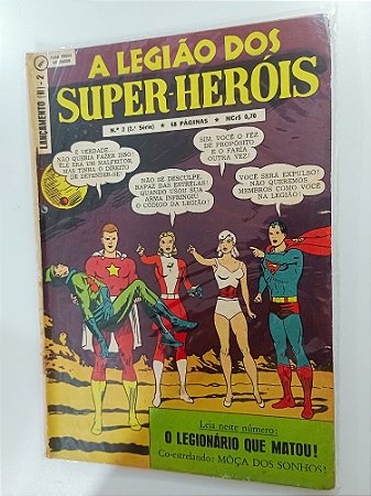 A LEGIÃO DOS SUPER-HERÓIS nº 02 ( 2ª série ) Ed EBAL ano 1968