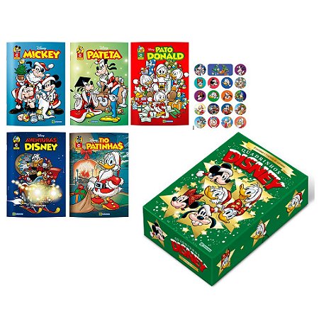 BOX QUADRINHOS DISNEY- ESPECIAL DE NATAL ( 5 REVISTAS + CARTELA ADESIVOS )