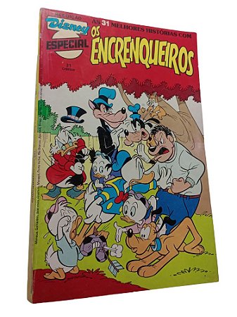 DISNEY ESPECIAL nº  31 - OS ENCRENQUEIROS ( REEDIÇÃO ) - ANO 1985 - ED ABRIL