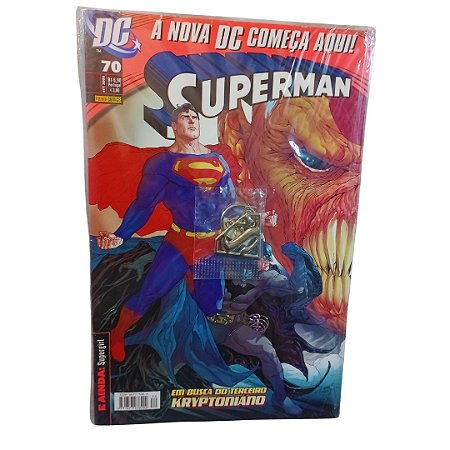 Gibis com brinde chaveiro - SUPERMAN  N° 70 - Ed Panini