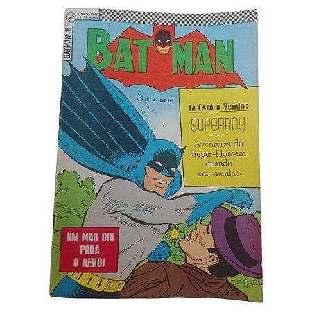 BATMAN nº 61 - 2ª série  - Ed Ebal - ano 1966